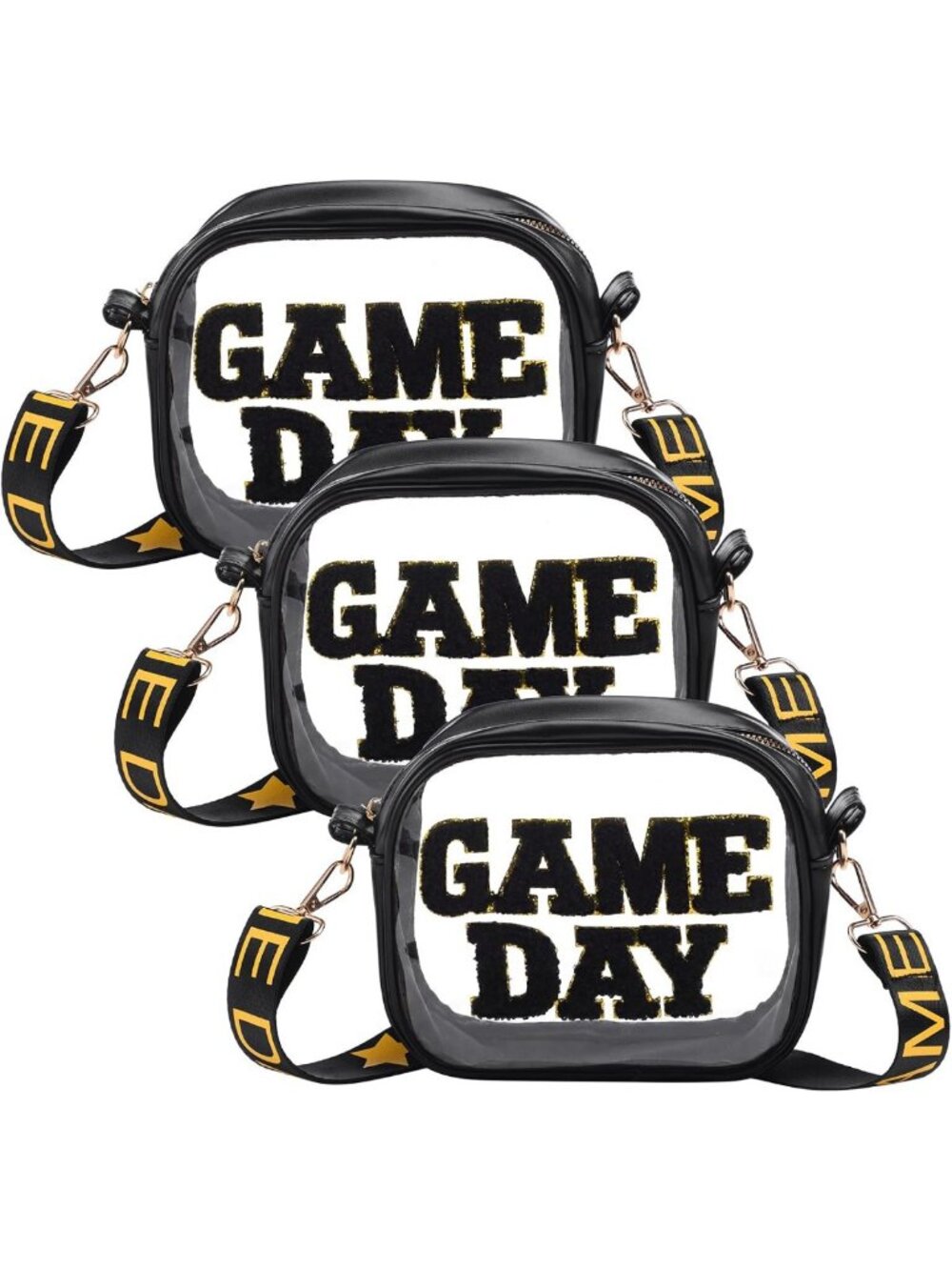 Clear Stadium Event Crossbody Bag - Game Day Approved, 1/3/6 Pcs Set